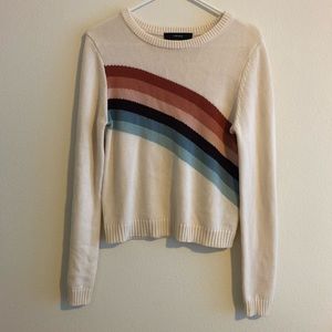 Retro Rainbow Knit Sweater